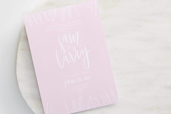 blush rose invite